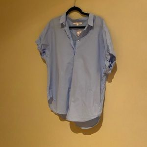 Pretty Baby Blue Button Up XIRENA blouse